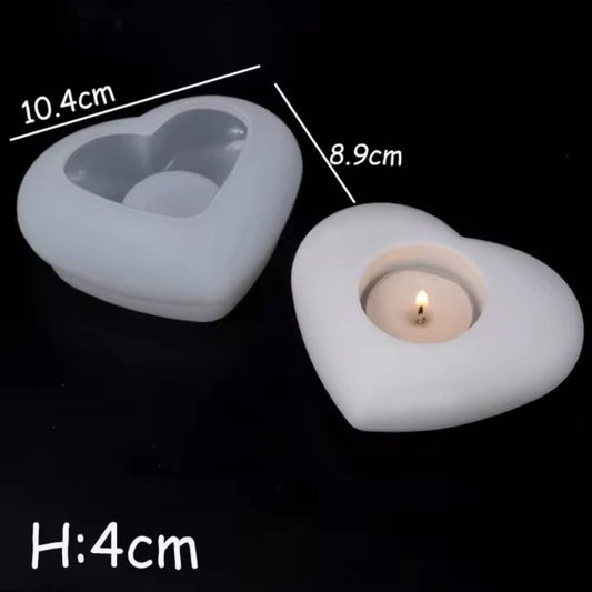 Heart Tea Light/ Candle Holder Silicone Mould for Beyond MIX & Resin