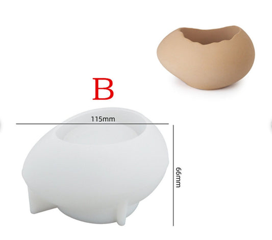 Egg Shape Candle Jar Mould for Beyond MIX, Resin, Concrete