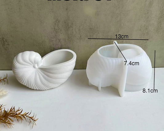 Snail Shell Candle Jar Mould for Beyond MIX, Resin, Concrete