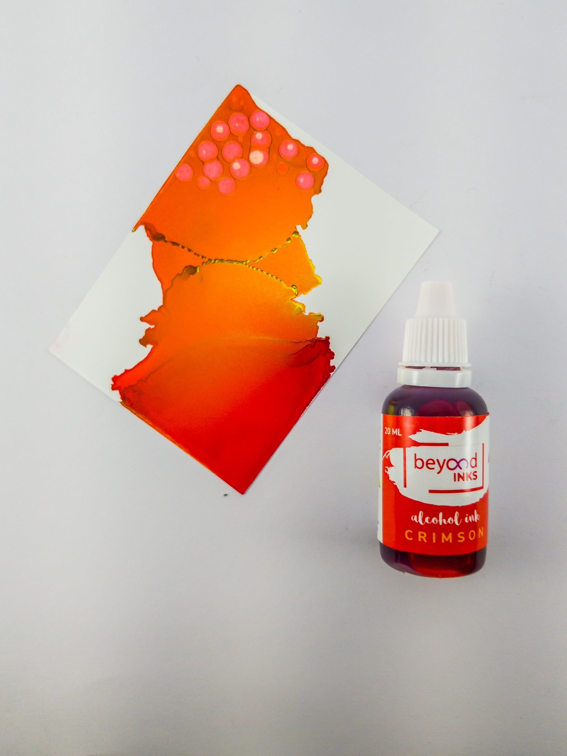 Alcohol Inks, Made in India by BeyondInks Crimson 