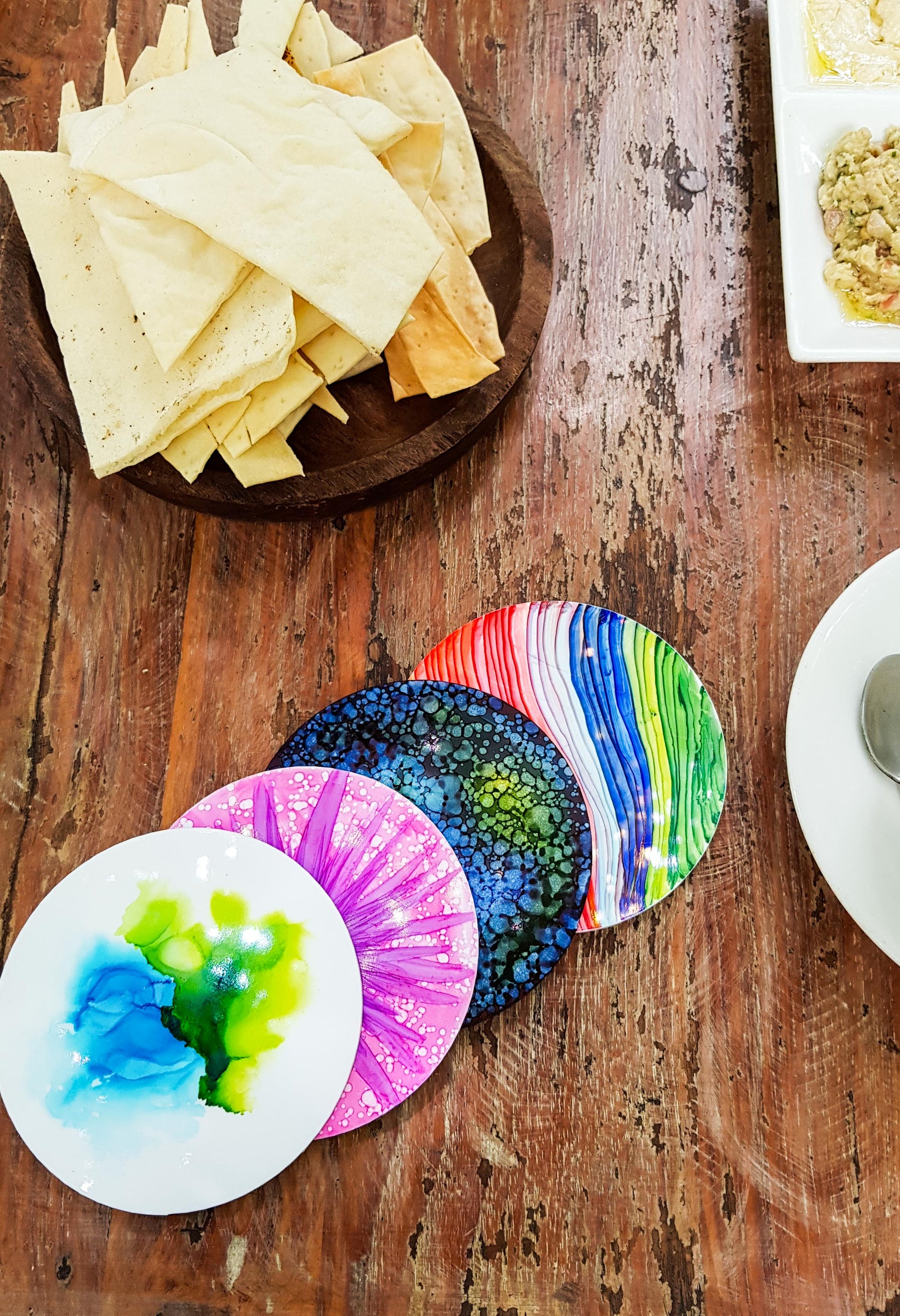 Alcohol ink Round coaster