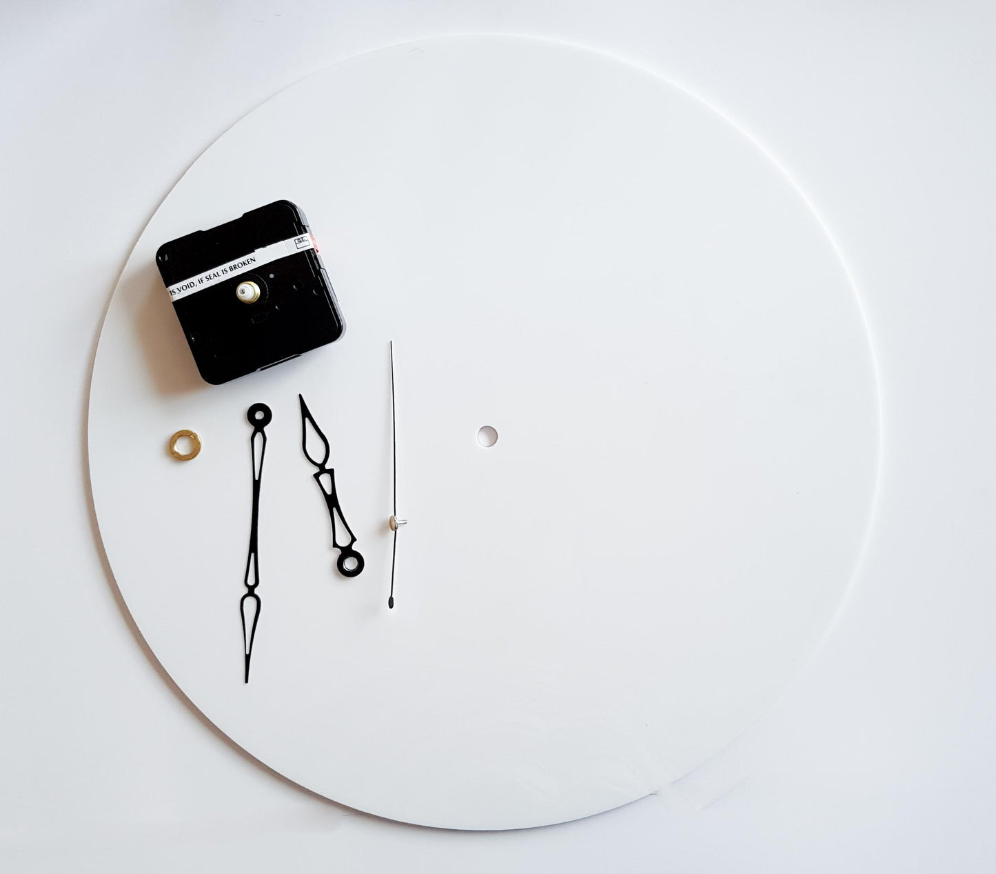 12 inch DIY White Round Clock - Plain