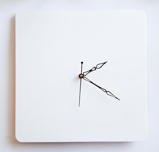 White 12 inch DIY Square Clock