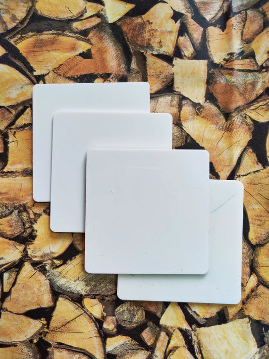 DIY Square Coasters - White