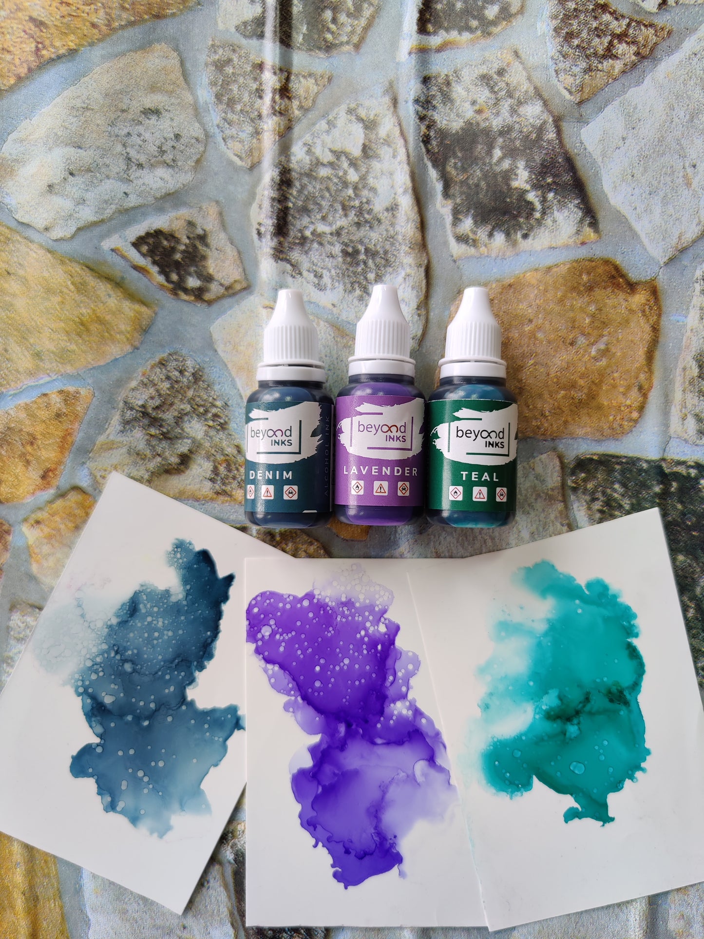 Alcohol Ink Pack #6 (Keto Version) - Denim, Lavender, Teal