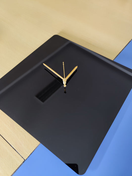 Black 12 inch DIY Square Clock