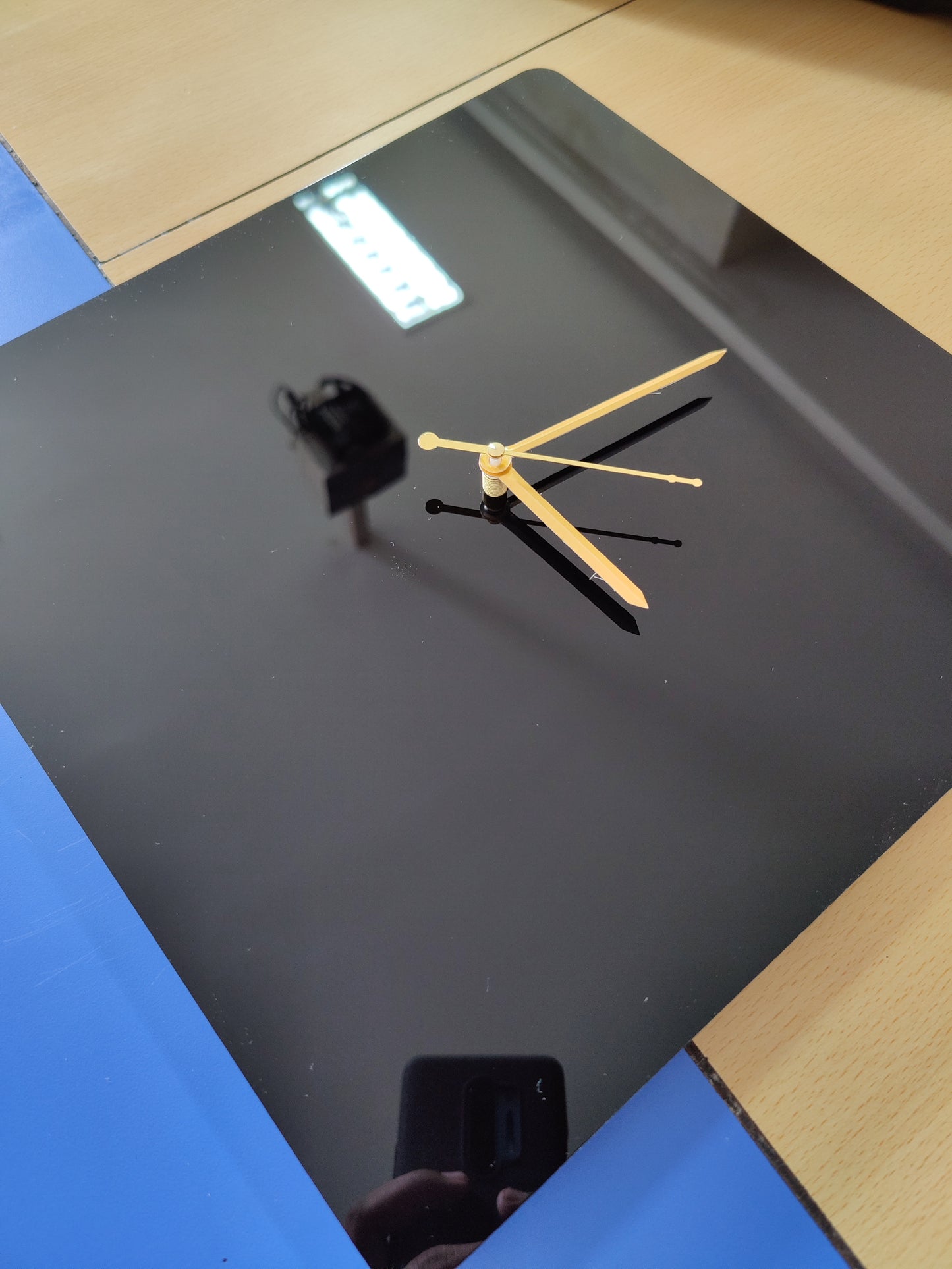 Black 12 inch DIY Square Clock