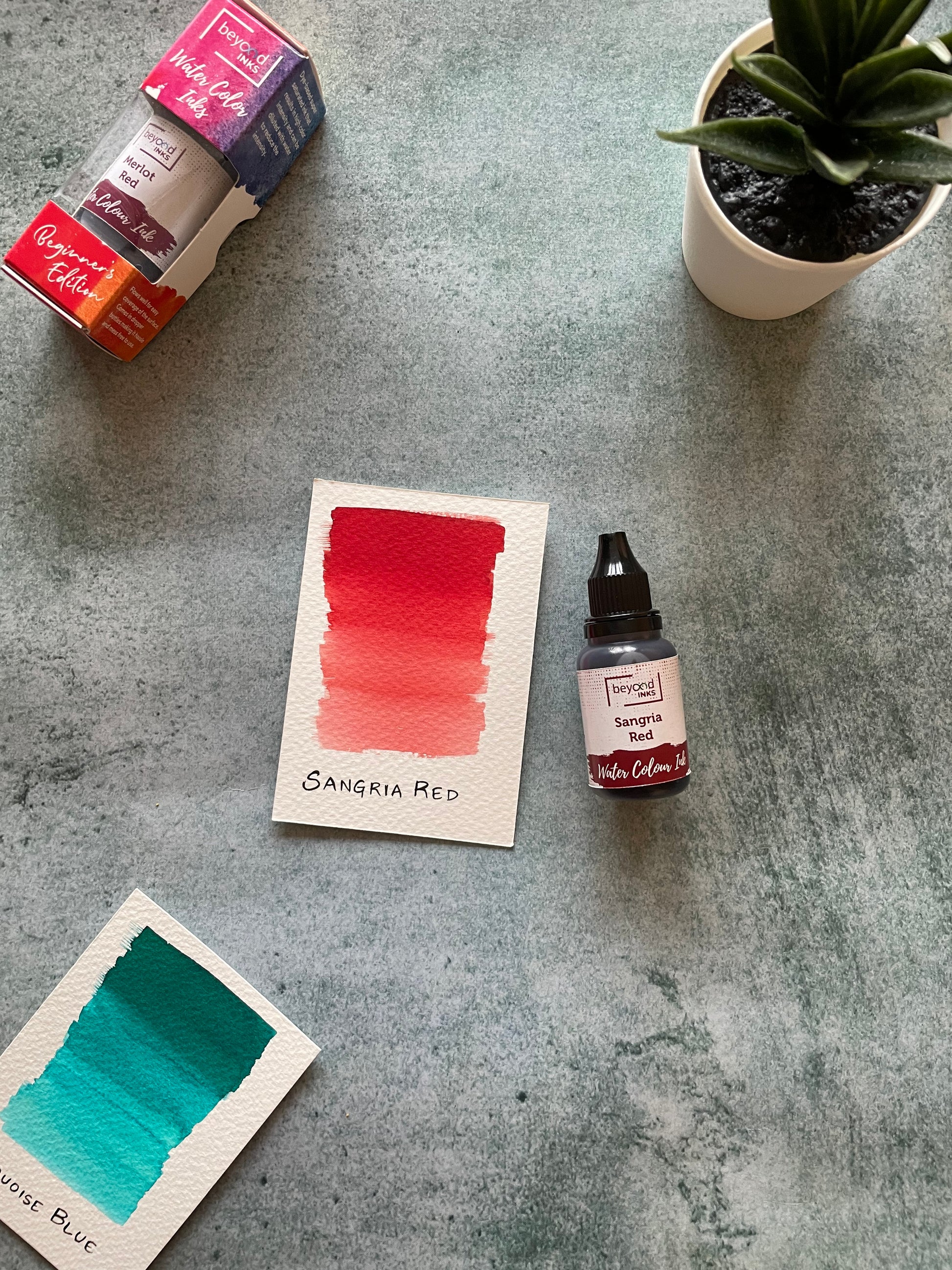 Beyondinks Watercolor Ink Sangria Red