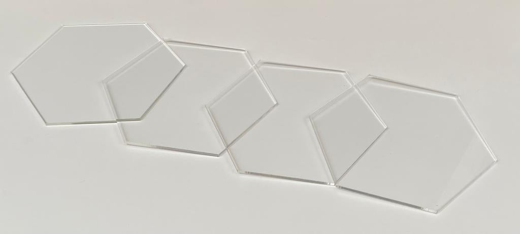 DIY Hexagon Coasters - Transparent